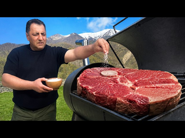 Smoking A Massive Cheese Steak In The Wild Mountains!