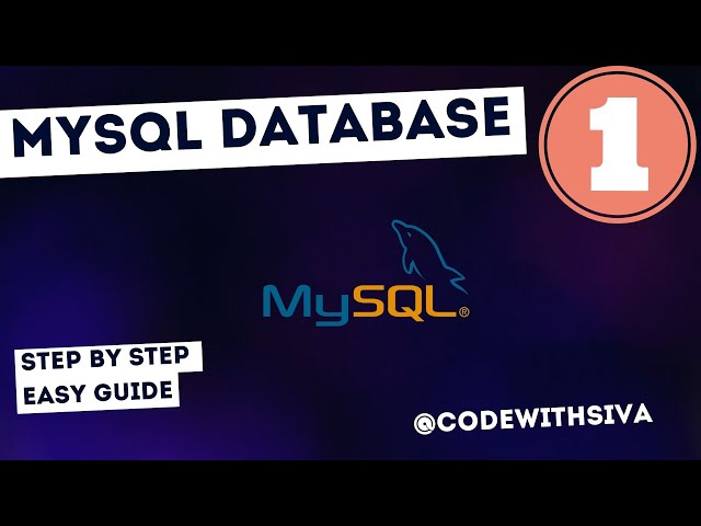 MySQL for beginners in Tamil || Introduction to DBMS || SQL #mysql #database #codewithsiva