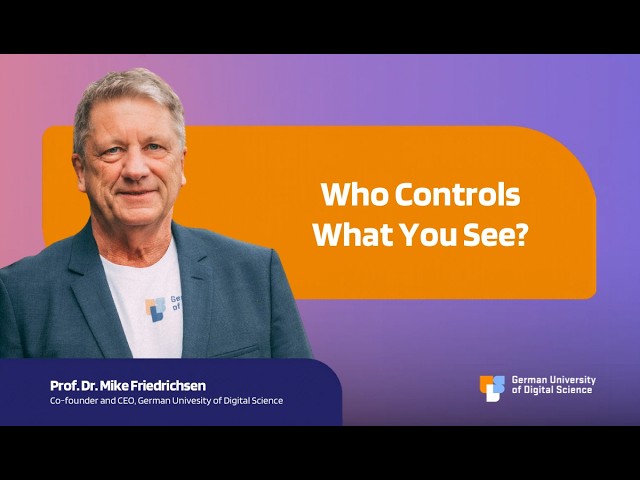 Digital Media Explained: How AI, Algorithms & Data Are Changing Media | Prof. Dr. Mike Friedrichsen