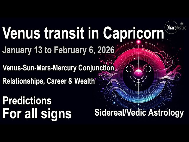 Venus Transit in Capricorn 2026 | Jan 13 - Feb 6 | All Zodiac Signs Prediction | Vedic astrology