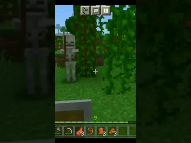 Trolling Skeleton In Minecraft 😹| #trending #minecraft #skeletonroast #shorts #viral #survival