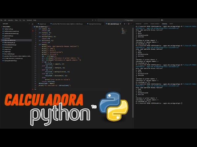 Calculator with functions in Python | Python course | Python project for beginners