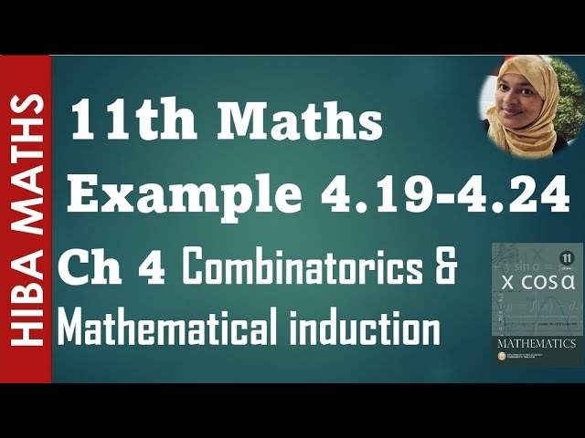 11th maths chapter 4 example 4.19-4.24 Combinatorics and Mathematical induction tn syllabus