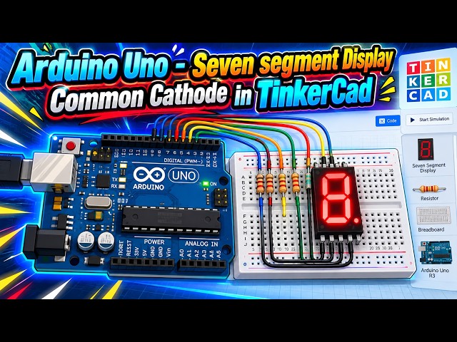 Arduino Uno   Seven segment Display Common Cathode