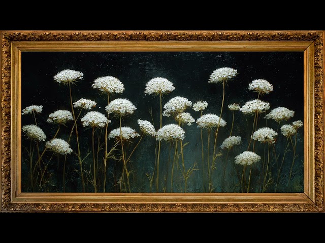 10 pictures frame tv art slideshow 4K | Vintage art tv floral | Cafe vibe music