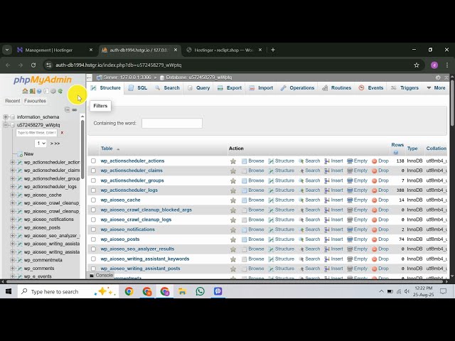 How To Access phpMyAdmin in Hostinger
