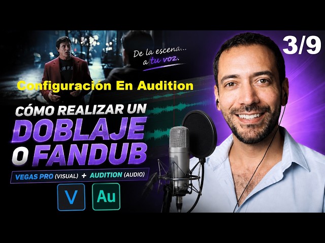 3/9 Configuración De Audio En Audition / CURSO: Cómo Realizar Un Doblaje O Fandub  #doblaje #vegas