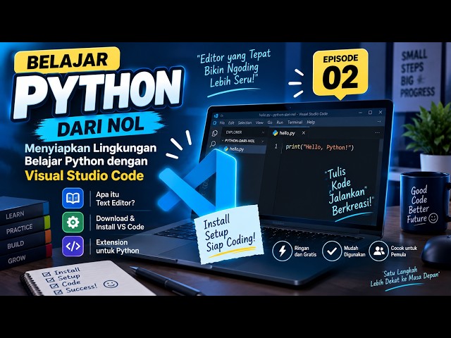 Cara Install VS Code untuk Python di Windows | Belajar Python dari Nol #2