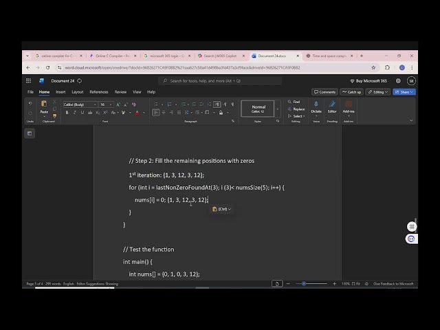 13. Move Zeros (LeetCode - 283)  - Two Pointers