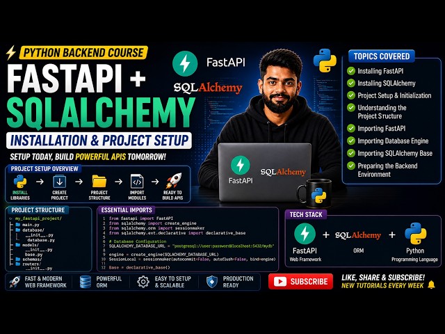 🚀 FastAPI & SQLAlchemy Setup for Beginners | Project Initialization & Installation