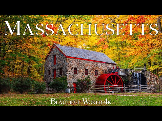 Massachusetts 4K – Autumn Leaves Draping Villages and Countryside Roads – Piano Music