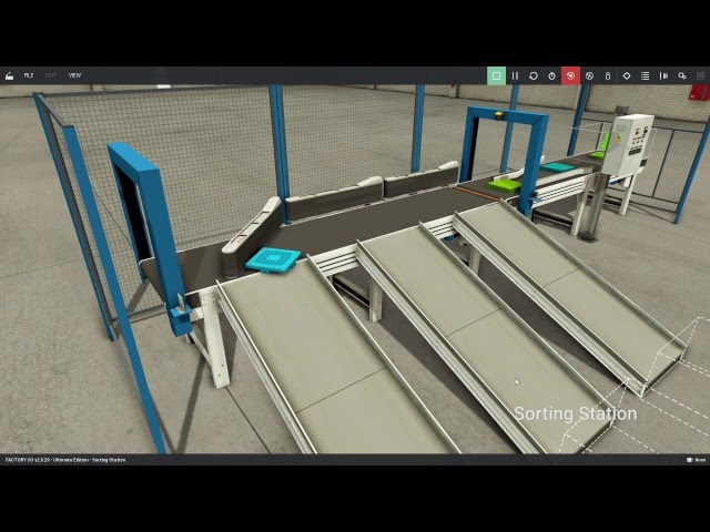 Sorting Station - FACTORY I/O Scene
