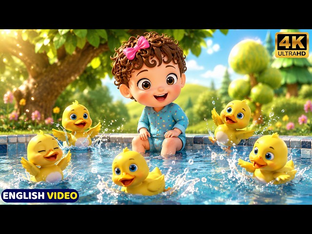 5 Little Ducks (Learn Colors Song) | Newborn Baby Songs & Nursery Rhymes 🦆🌈