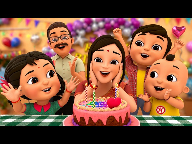 Mom's Birthday 🍰 | Birthday Song | Popular Hindi Rhymes - Zappy Toons