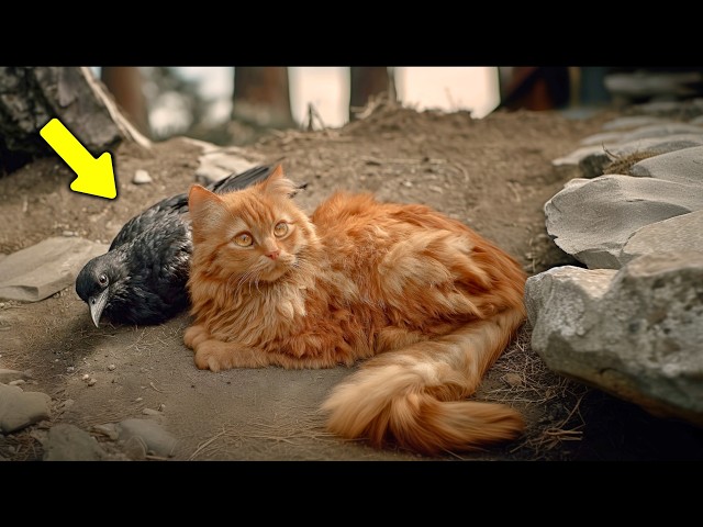 A Stray Cat Protected a Wounded Crow… Then Refused to Live Without Her