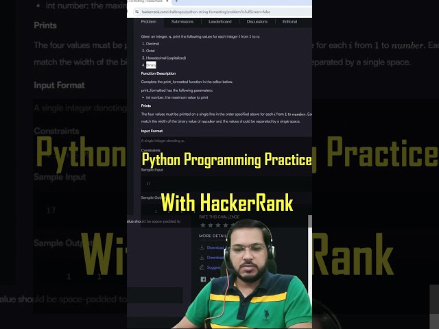 Python Coding Practice with hackerrank #codewithdaneyal