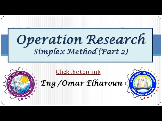 Simplex Method ( Part 2 )- Big M
