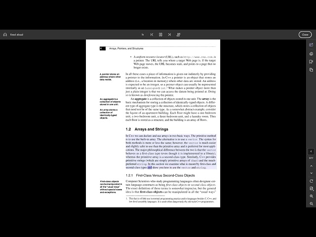 Chapter 1 Arrays, Pointers, and Structures - Mark Allen Weiss