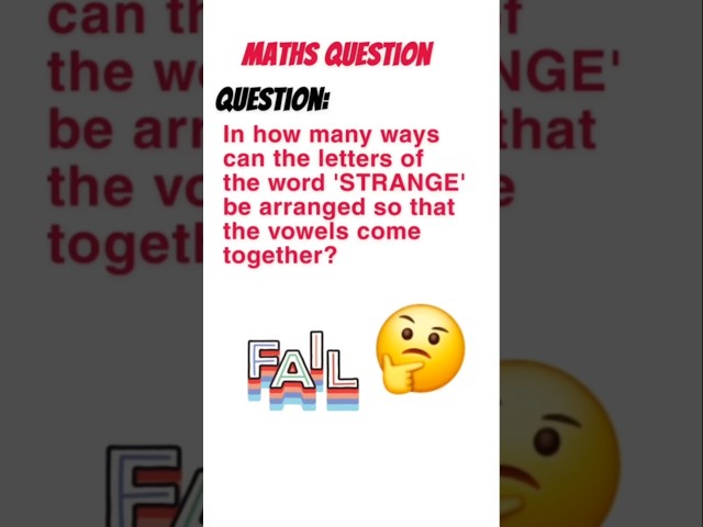 #interesting mathsquestion #students#study#education#permutations# competition#maths by Jay Prakash