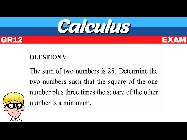 Calculus Exam Question Grade 12