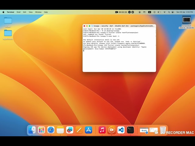 how to create flutter project on vscode