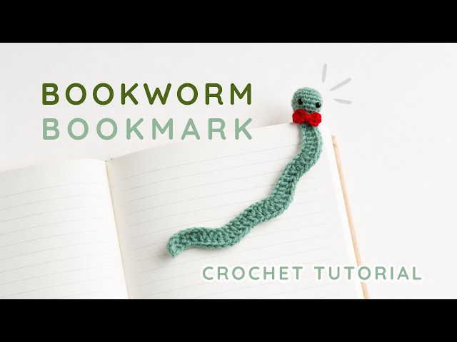 Bookworm Bookmark Crochet Tutorial · Quick, Easy, No-Sew!