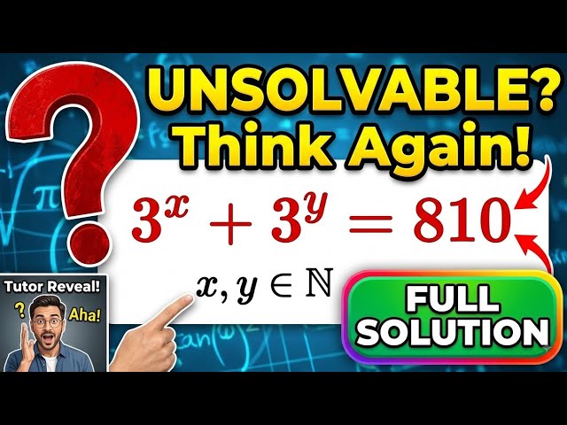 Easily solve exponential equations || Solve olympiad exponential equations.