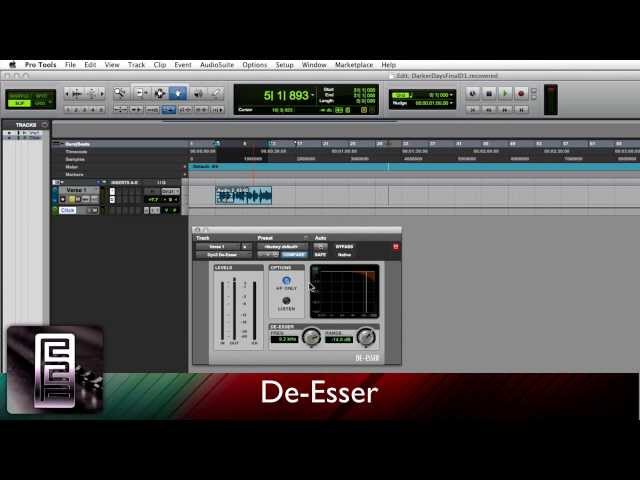 Using the De-esser in PRO TOOLS