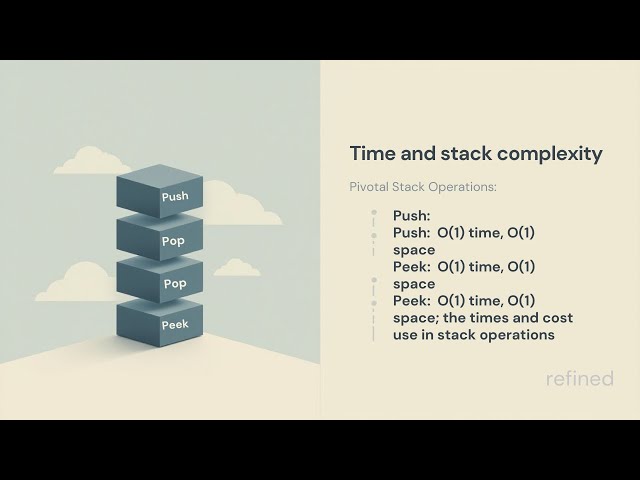 Time and space complex  for stack operation