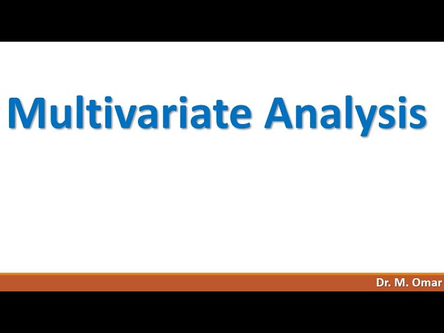 Multivariate Analysis