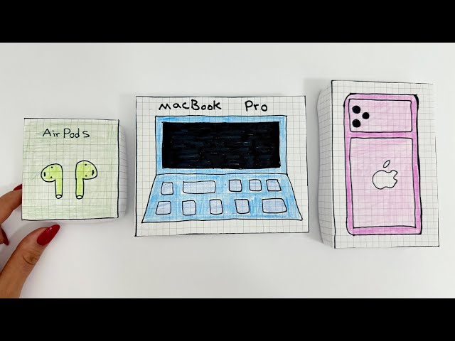 Easiest DIY Apple Products EVER! 😱 Paper iPhone, MacBook & AirPods! TUTORIAL 