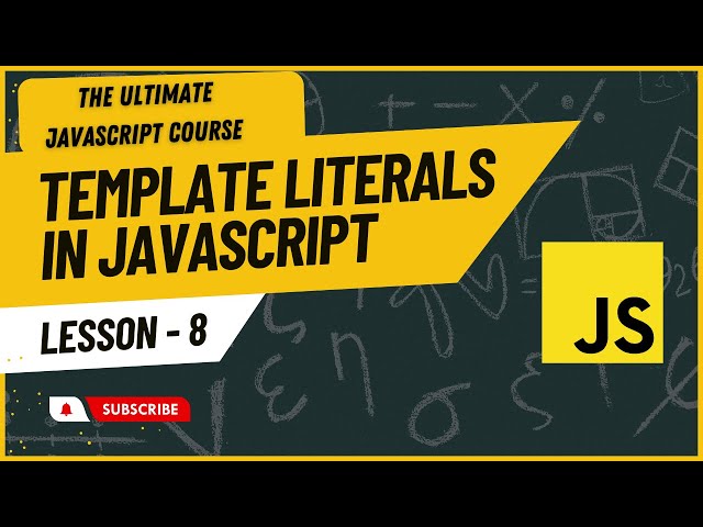 Template Literals JavaScript | Template Literals String | Hindi/Urdu | JavaScript Tutorial #8