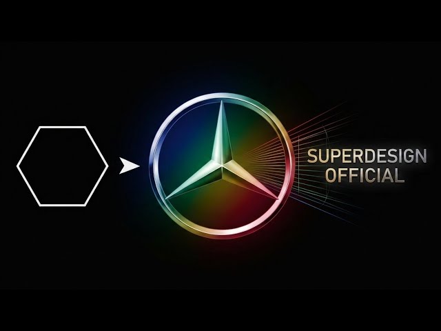 Mercedes Logo Design Animation | Premium 3D Reveal,logo design, superdesign 