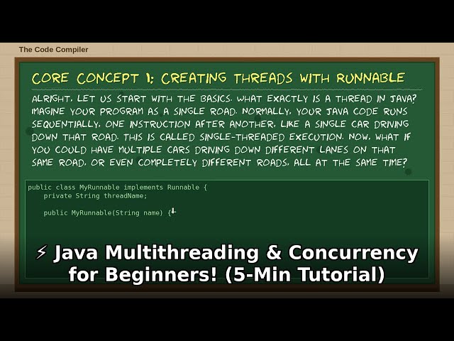 ⚡ Java Multithreading & Concurrency for Beginners! (5-Min Crash Course) 🚀