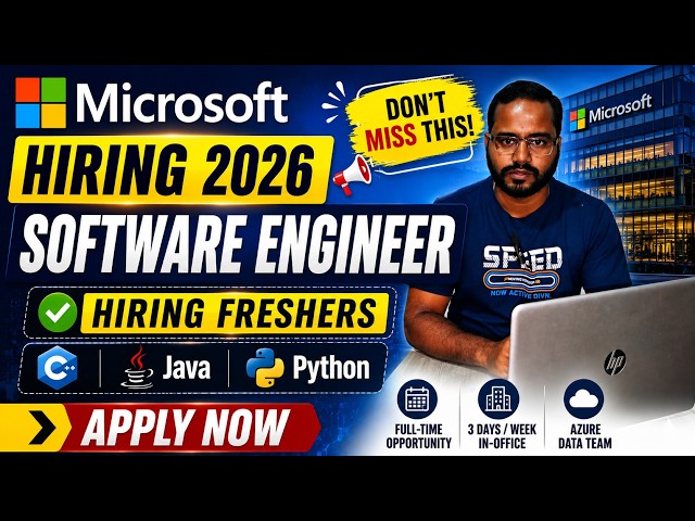 🚀 Microsoft Software Engineer Hiring 2026