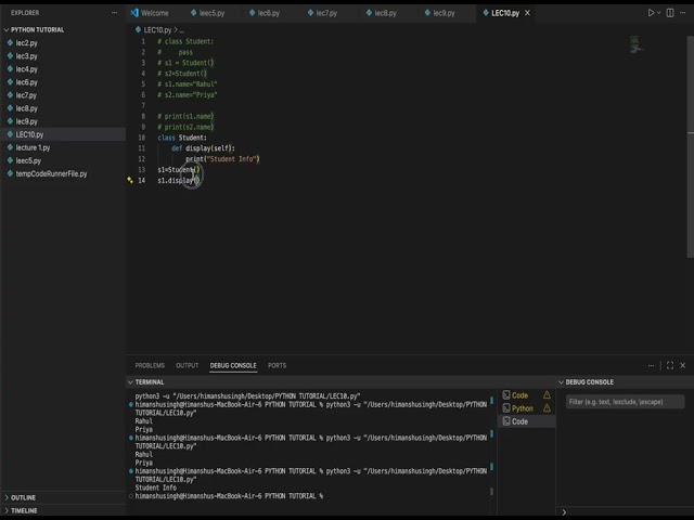 Python Programming Tutorial 10 | Object-Oriented Programming (Classes & Objects)