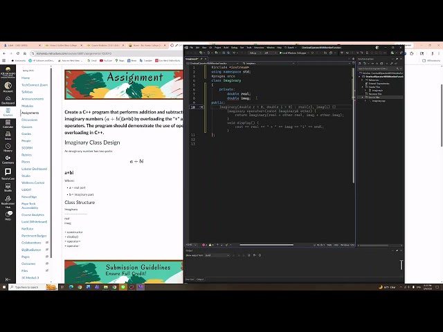 C++ Operator Overloading: Add & Subtract Imaginary Numbers + GitHub Copilot