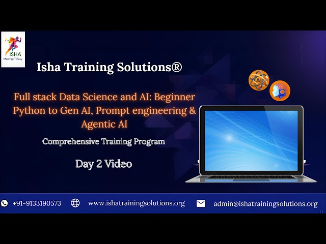 AI & ML Day 2 On 4th Feb 2026. Pls contact or WhatsApp us on ++91-9133190573 to enroll.
