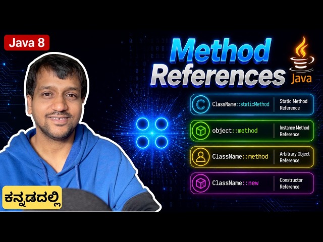 Java 8 Method References in Kannada | All 4 Types Explained with Examples | Full Tutorial