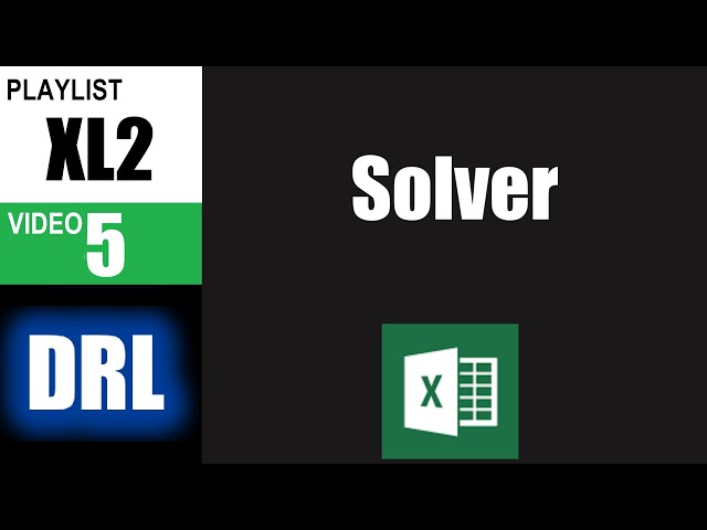 Excel Solver Examples for Science