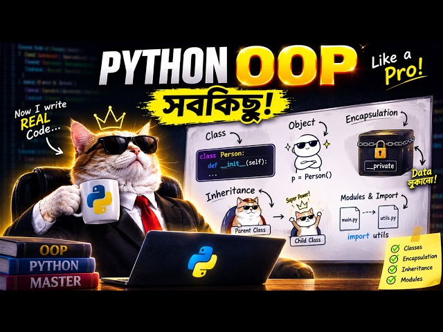 Python OOP Masterclass | Class, Encapsulation, Inheritance & Modules | Bengali