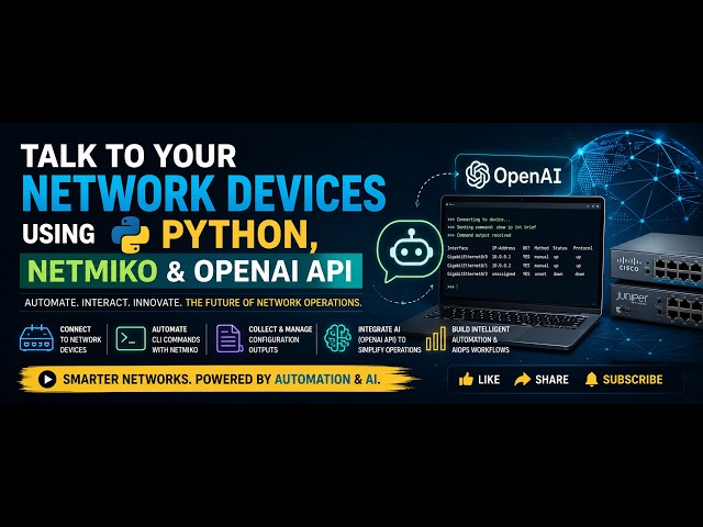 Built an AI That Talks to Network Devices in plain English  (Python + Netmiko + OpenAI) #ai #chat
