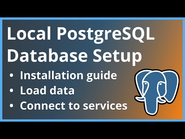 How to Setup a Local PostgreSQL Database | Import Data, Create Users, Connect to Tableau + Python