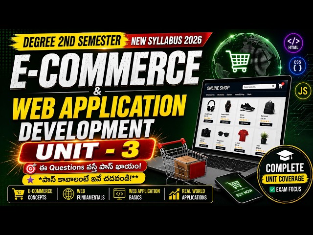 🔥 Degree 2nd Semester E-Commerce & Web Application Development Unit-3 Most Important Questions 2026