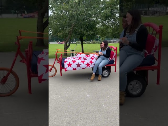 We took the Bed Bike back to School!