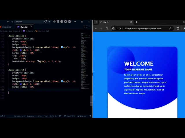 Modern Sign in UI with HTML CSS 💙