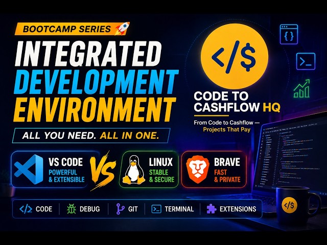 IDE Explained |VS Code + Ubuntu + Brave Browser for Beginners | Coding BootCamp #2