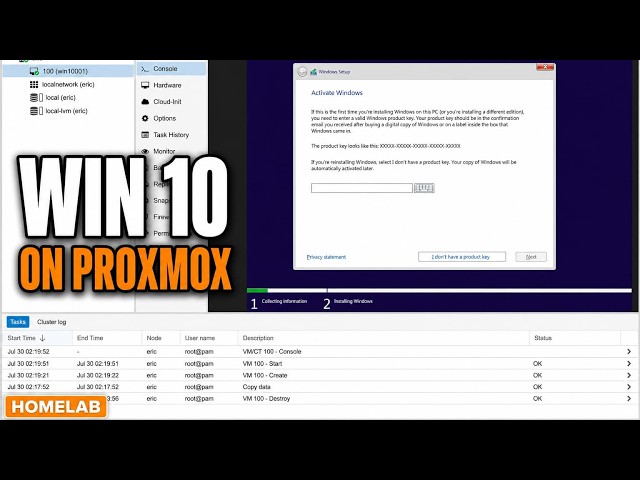 Homelab Installing Windows 10 on Proxmox VE PVE
