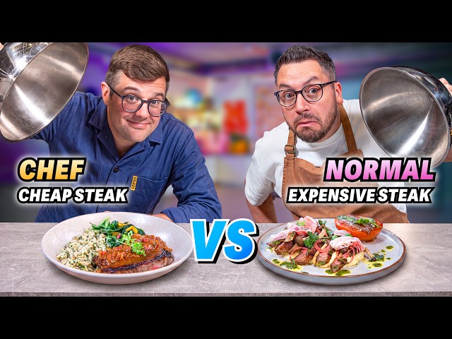 Budget Steak Battle: Chef (Cheap) vs Normal (Expensive) | Sorted Food⁠