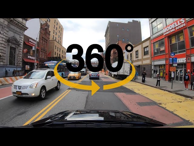 360° NYC State of Emergency : Driving Harlem - 125th Street (March 31, 2020)